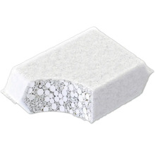 Morceau de béton cellulaire avec encoche