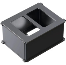 Jardinière noire avec deux compartiments pour le jardin