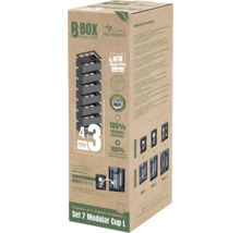 Aquatlantis B-Box Lot de 7 godets modulaires, taille L, pour utilisation avec les filtres d''aquarium