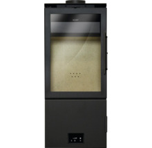 Kaminofen mit Sichtfenster und Bedienelementen