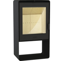 Poêle à bois avec façade en verre