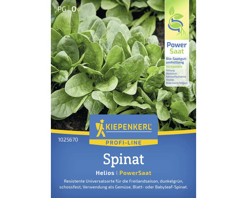 Épinards Helios, F1 Kiepenkerl graines de légumes semences hybrides Kiepenkerl Profi-Line Epinard Helios PowerSaat paquet