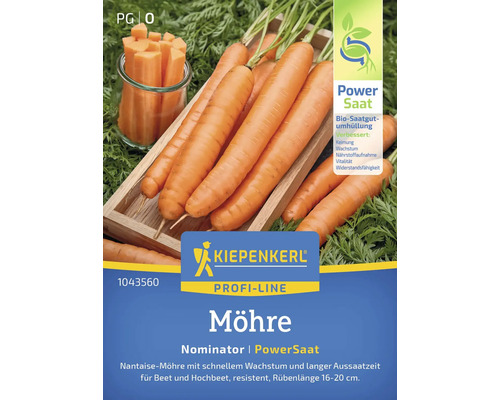 Carotte Nominator F1 Kiepenkerl PowerSaat semences hybrides graines de légumes Kiepenkerl Carotte Nominator PowerSaat variété de semences