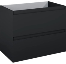 Jungborn Waschtischunterschrank DECEM BxHxT 800 x 635 x 458 mm Frontfarbe schwarz matt