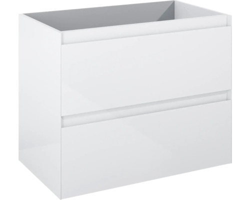 Meuble sous vasque Jungborn DECEM lxhxp 800 x 635 x 458 mm couleur de façade blanc haute brillance