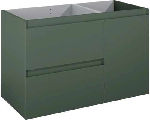 Meuble sous vasque Jungborn DECEM lxhxp 1000 x 635 x 458 mm gauche couleur de façade vert forêt mat