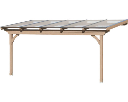 Carport en bois avec toit translucide