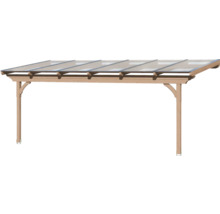 Holzcarport mit transparentem Dach