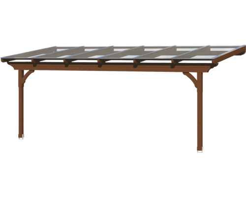Holzcarport mit transparentem Dach für den Außenbereich