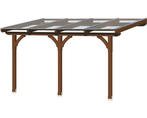 Holzcarport mit transparentem Dach