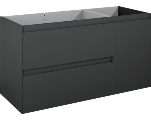 Meuble sous vasque Jungborn DECEM lxhxp 1200 x 635 x 458 mm gauche couleur de façade anthracite mat