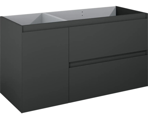 Meuble sous vasque Jungborn DECEM lxhxp 1200 x 635 x 458 mm droite couleur de façade anthracite mat