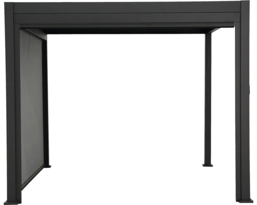 Pergola de terrasse autoportante avec partie latérale pour le jardin