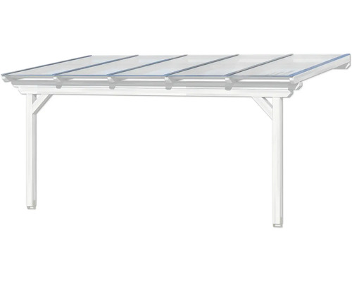 Carport autoportant avec toit translucide pour protéger les véhicules des intempéries