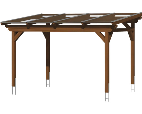 Pergola en bois avec toit transparent pour le jardin