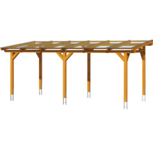 Holzcarport mit transparentem Dach