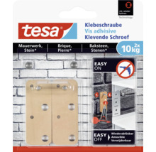 Vis adhésive Tesa pour maçonnerie et pierre, 2 pièces, avec une force portante de 10 kilogrammes