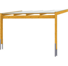 Holzcarport mit lichtdurchlässigem Dach