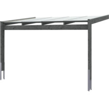 Carport aus Holz mit transparentem Dach