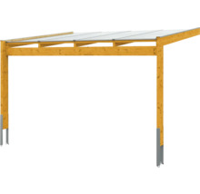 Holzcarport mit transparentem Dach