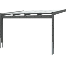 Carport aus Holz mit transparentem Dach