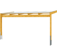 Holzcarport mit transparentem Dach