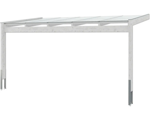 Carport en bois avec toit transparent