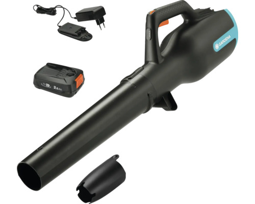 Gardena Akku Laubbläser mit Akku, Ladegerät und Düse