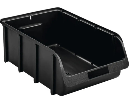 Boîte transparente Hünersdorff T. 5 plastique noir Bac de rangement noir en plastique