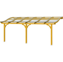 Holzcarport mit transparenter Überdachung