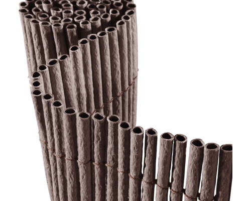 Sichtschutzmatte Konsta Premium Plus 300 x 90 cm dunkelbraun Sichtschutzmatte aus Röhren, zusammengerollt