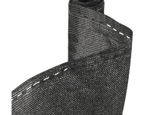 Toile pour balcon Konsta tissu HDPE 180g/m² 5 x 1,2 m anthracite Brise-vue en tissu enroulé et cousu