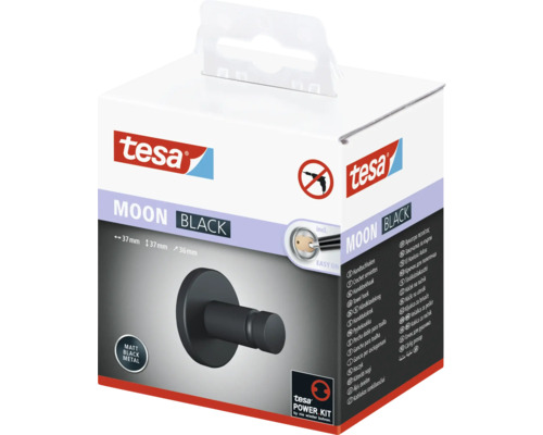 Emballage du crochet pour serviette Tesa Moon Black
