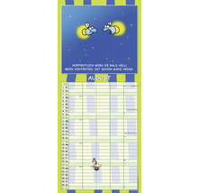 Wandkalender mit August-Monatsübersicht