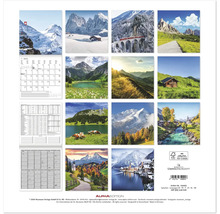 Calendrier mural avec des motifs de paysage