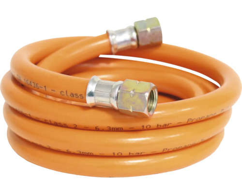 Propangasschlauch mit Anschlüssen