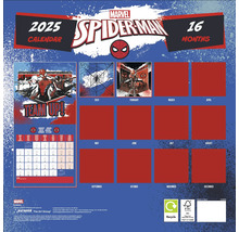 Calendrier Marvel Spider-Man 2025 de 16 mois