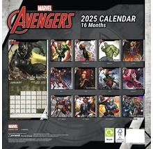 Calendrier Avengers 2025 sur 16 mois