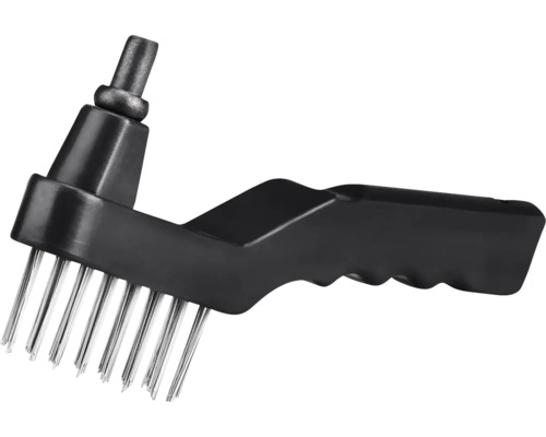 Grillreinigungsbürste mit Metallborsten und schwarzem Griff