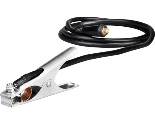 Masseklemme mit schwarzem Kabel für Schweißarbeiten