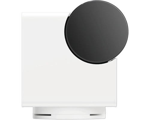 Caméra de surveillance blanche avec lentille noire