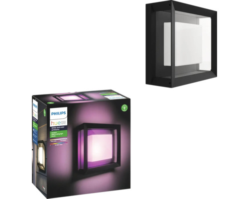 Applique murale Philips hue LED White & Color Ambiance 1150 lm noir 11,5x26 cm - Compatible avec SMART HOME by hornbach