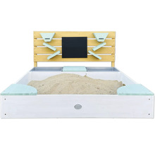 Bac à sable avec jeux d''eau et tableau noir pour enfants