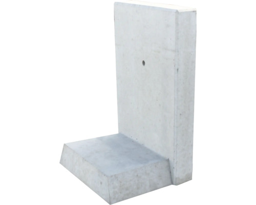 Pierre en L pierre d'angle béton apparent armé gris 50 cm x 12 cm x 80 cm profondeur = 45 cm
