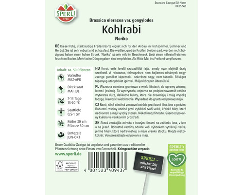Sperli Kohlrabi Noriko Saatgutpackung