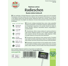 Samenpackung Radieschen rund halbrot-halbweiß der Marke Sperli