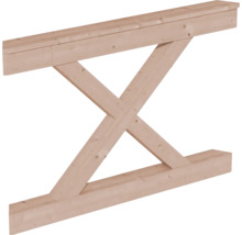 Balustrade croix de Saint-André, pour pavillon Colmar 1, 120x84 cm naturel