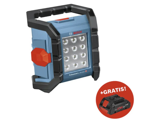 Akku-Bauleuchte Bosch Professional GLI 18V-1200 C + GRATIS Zugabeartikel 18V Akku ProCORE18V (4,0Ah)