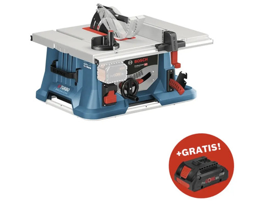 Scie circulaire sur table sans fil Bosch Professional GTS 18V-216 BITURBO, sans batterie ni chargeur