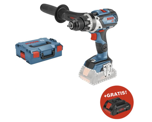 Perceuse-visseuse sans fil GSR 18V-110 C Bosch Professional avec poignée supplémentaire et L-BOXX + GRATUIT Batterie 18V ProCORE18V (4,0Ah)